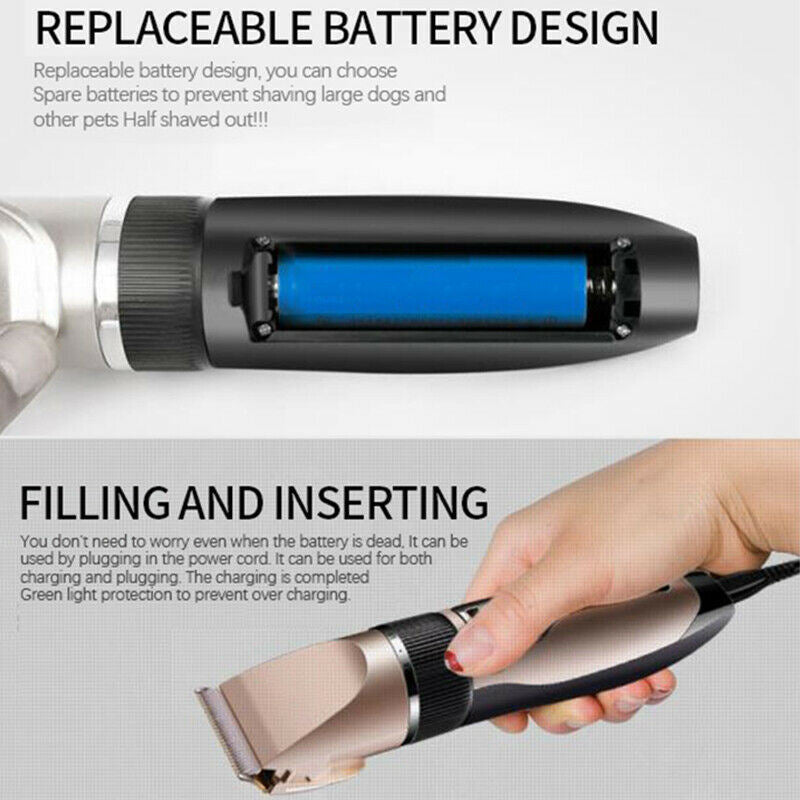 Dog Shaver Clippers Low Noise Rechargeable Cordless Electric Quiet Hair Clippers Set for Dogs Cats Pets Pet grooming
