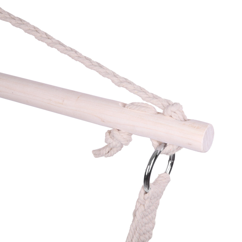 Free shipping 2pcs Indoor Outdoor Garden Cotton Hanging Rope Air/Sky Chair Swing Beige Hammocks YJ