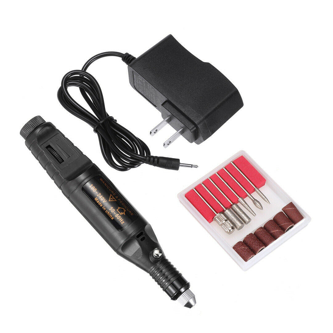 Free shiping Pro Nail Art Drill Electric Nail File Drills Pedicure Machine Manicure Tools Set