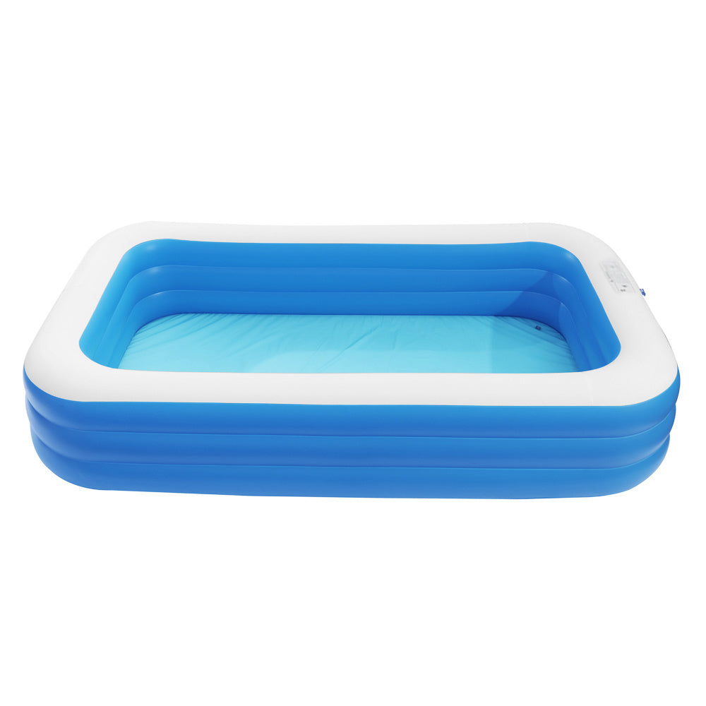 Free shipping 120*72*22in blue PVC cuboid with wall thickness of 0.3mm for inflatable swimming pool Full-Sized Family Kiddie Blow up Pool for Kids, Adults, Baby, Children, Thick Wear-Resistant Big YJ