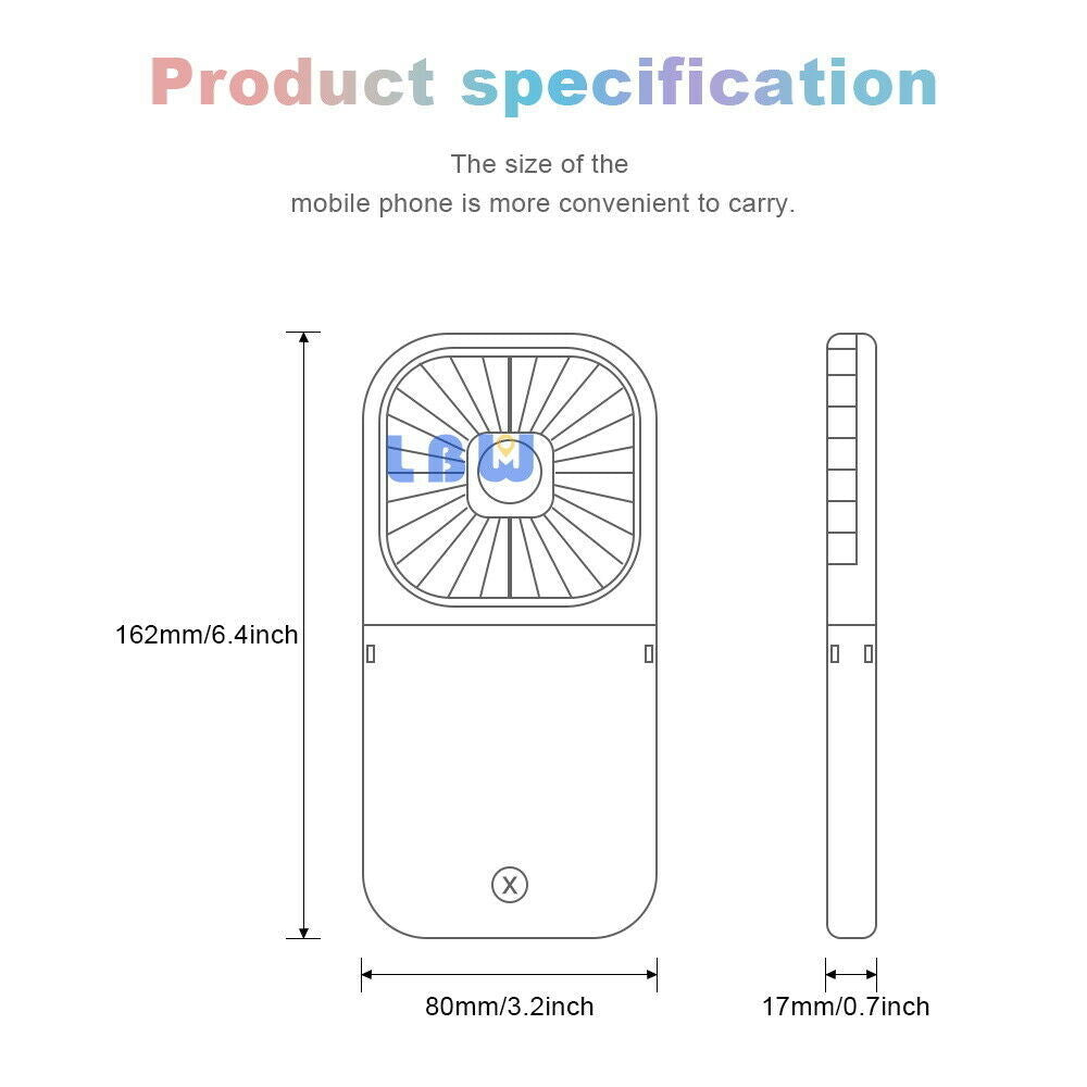 Free shipping 3000mAh Portable USB Rechargeable Hands-free Hanging Neck Folding Mini Fan for Office Dormitory Outdoor Sports Travel Cooler 3 Gears Adjustable Handheld Air Conditioner Summer Cooling