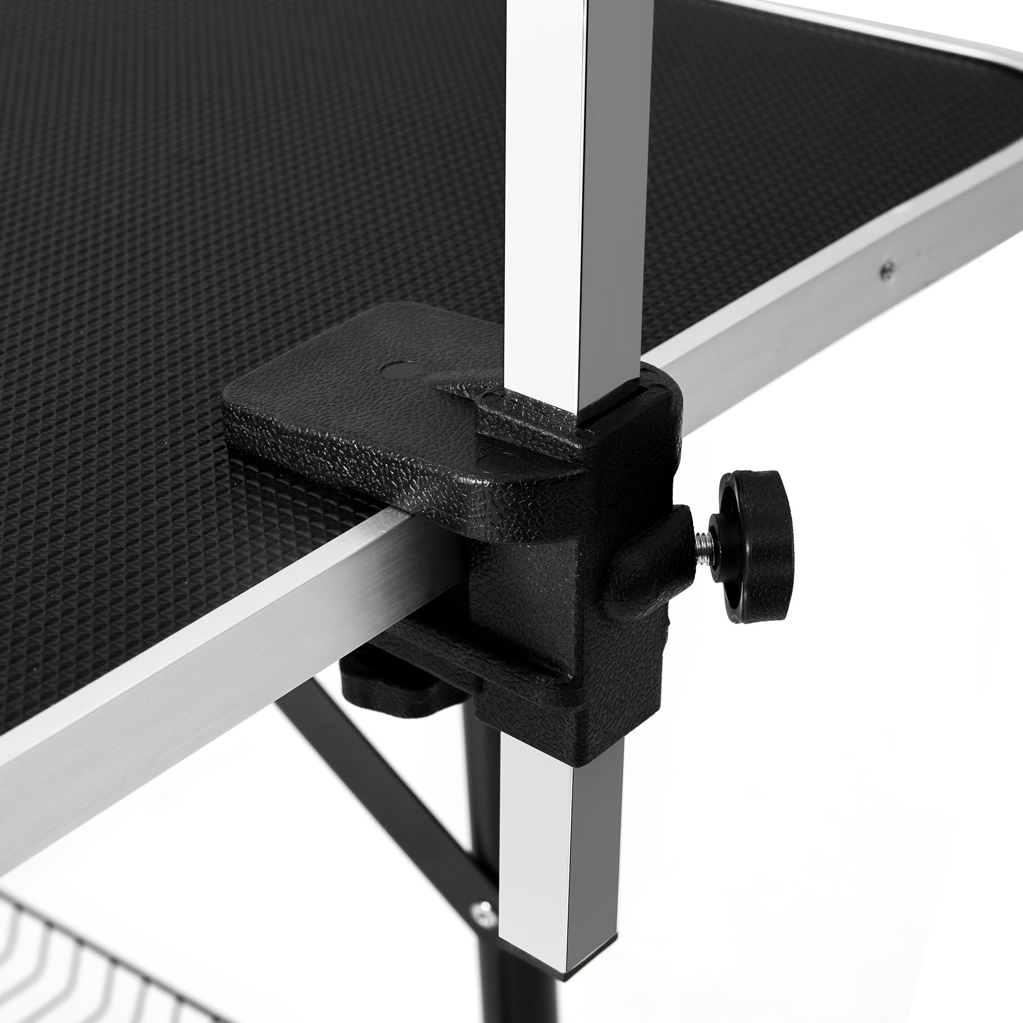 Free shipping Dog/cat grooming table adjustable height -32 "dry table with double loop/mesh tray, up to 220 LBS black