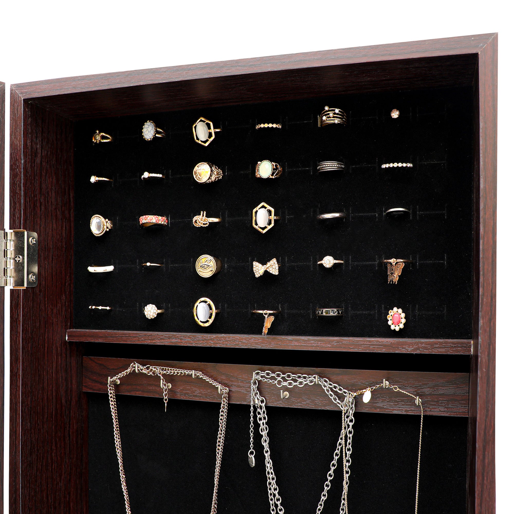 Free shipping Fashionable and contracted jewelry receives mirror ark to be able to hang on the door or wall