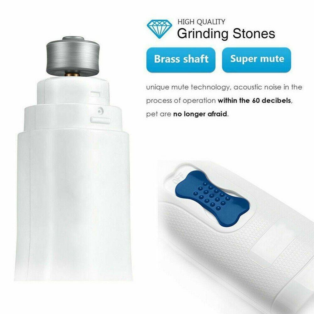 Electric Pet Dog Nail Grinder Painless Paws Grooming Trimming Shaping Smoothing