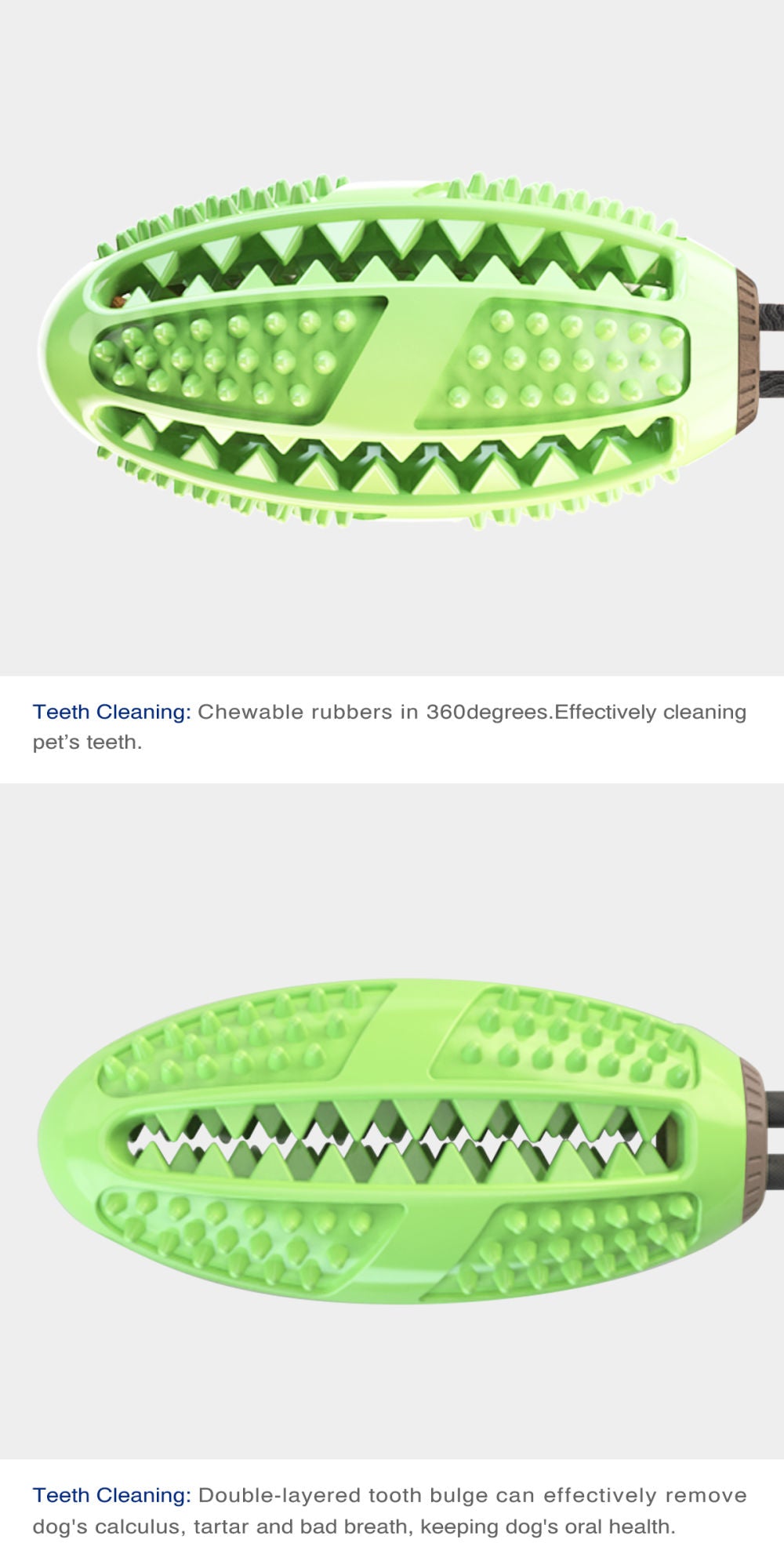 Dog Molar Bite Toy Multifunction Pet Chew Toys with Suction Cup Doggy Pull Ball for Dogs Cats Cleaning Tooth Food Dispenser NEW