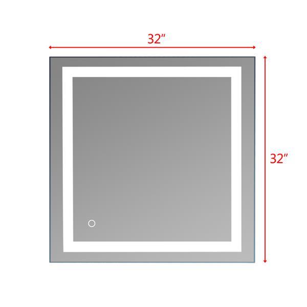 4 Size Bathroom LED Vanity Mirror Wall Mounted Makeup Mirror with Light (Horizontal/Vertiacl)