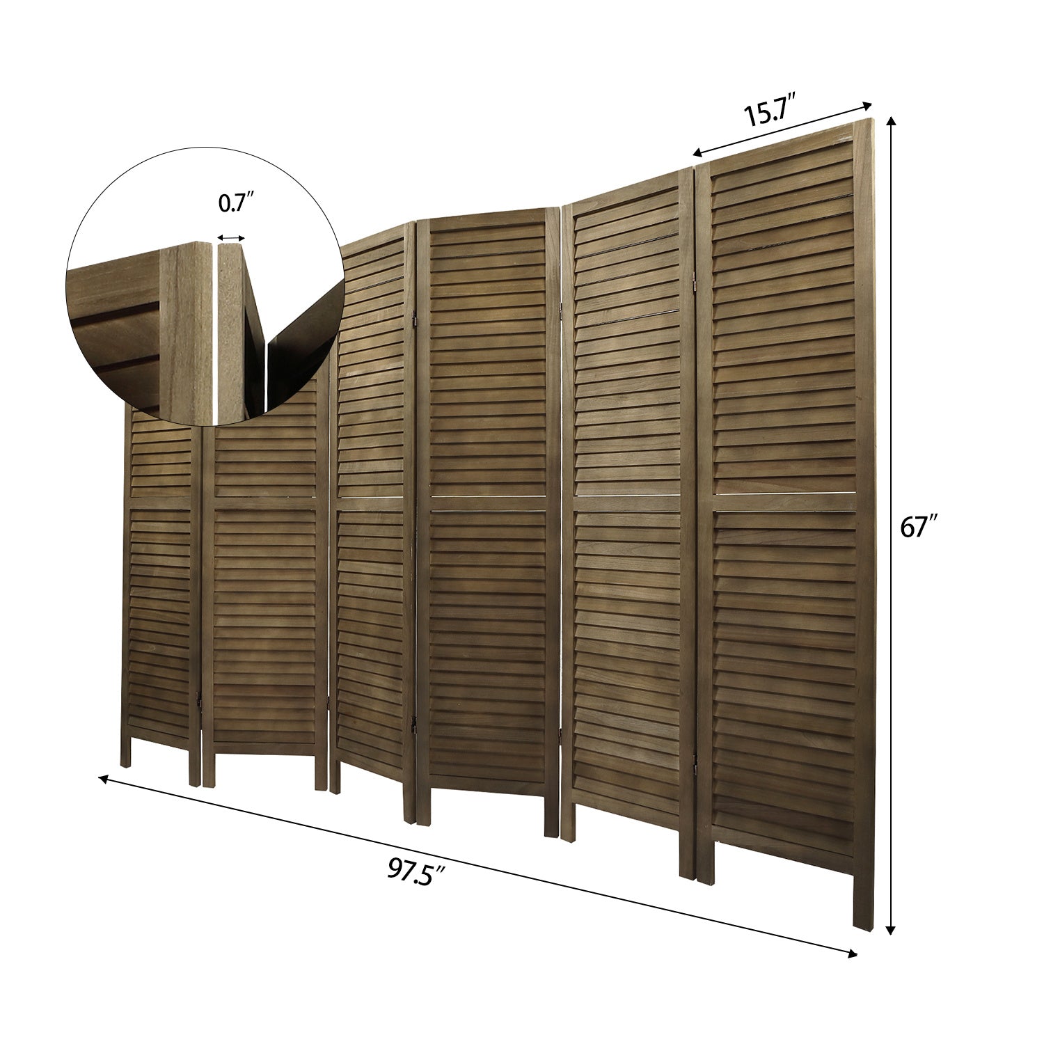 Louver Folding Screen Decorative Privacy Partition Room Divider XH