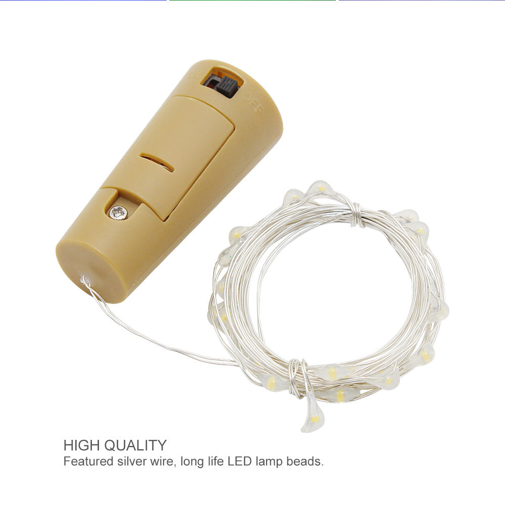 2m 20 LED Mini Bottle Stopper Lamp String Bar Decoration String Light Colorful Light Earth Color Full YJ