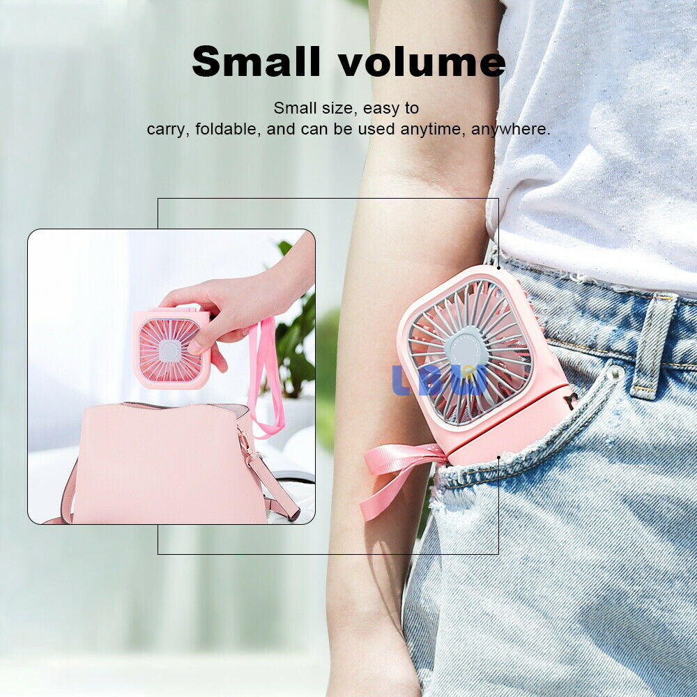 Free shipping 3000mAh Portable USB Rechargeable Hands-free Hanging Neck Folding Mini Fan for Office Dormitory Outdoor Sports Travel Cooler 3 Gears Adjustable Handheld Air Conditioner Summer Cooling