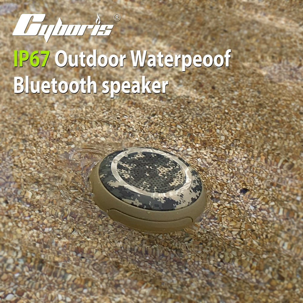 Cyboris Ipx7 Waterproof Outdoor Bluetooth Speaker Swimming Pool Floating Portable Mini Speakers Wireless 5W With Microphone & Tws for Beach, Bathroom, Home, Shower
