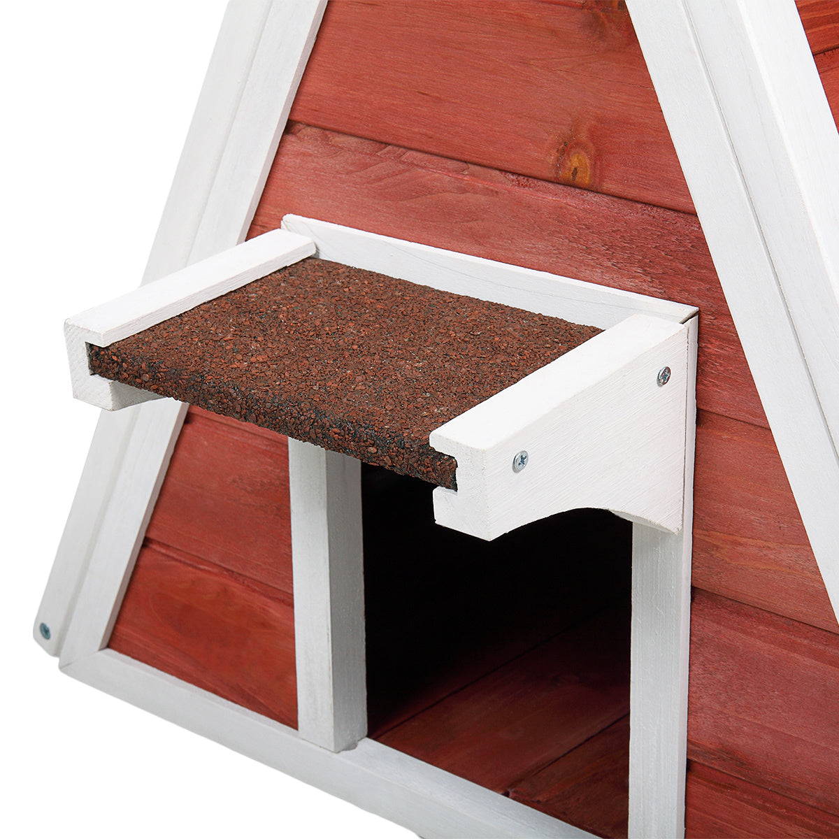 Triangle Cat House with Escape Door for All Cats