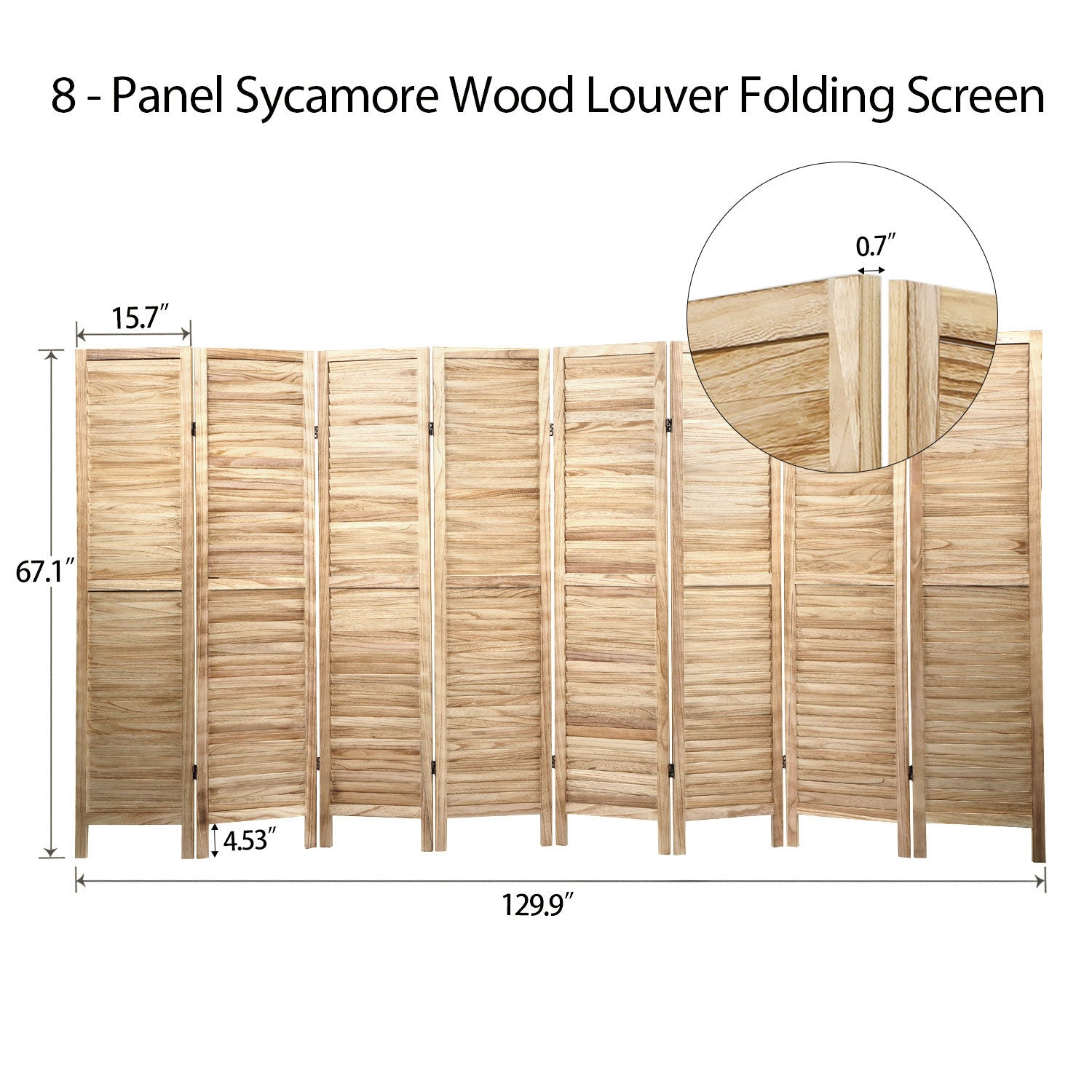 Louver Folding Screen Decorative Privacy Partition Room Divider XH