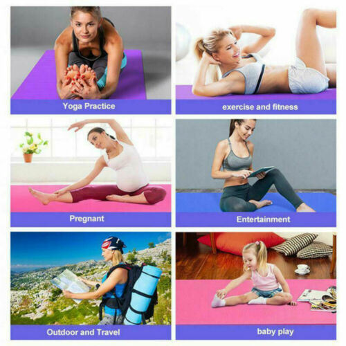 Free shipping 0.3" Thick Indoor Outdoor Exercise Yoga Mat Pad 72"24" Non-Slip Soft Fitness
