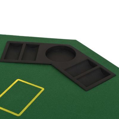 Free shipping 8 levels folding poker table top 2 folding octagon green