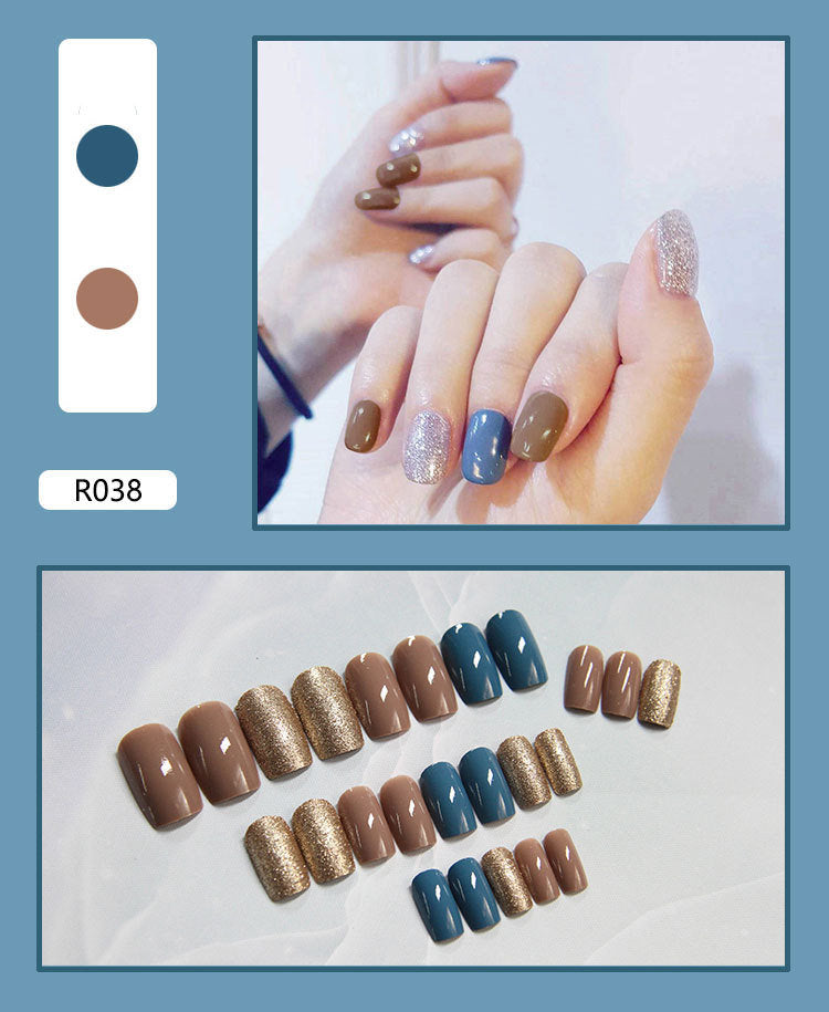24Pcs Girl False Nails Fake Nails Art Accessory Full Cover Colorful Nail Tips Jelly Paste Directly