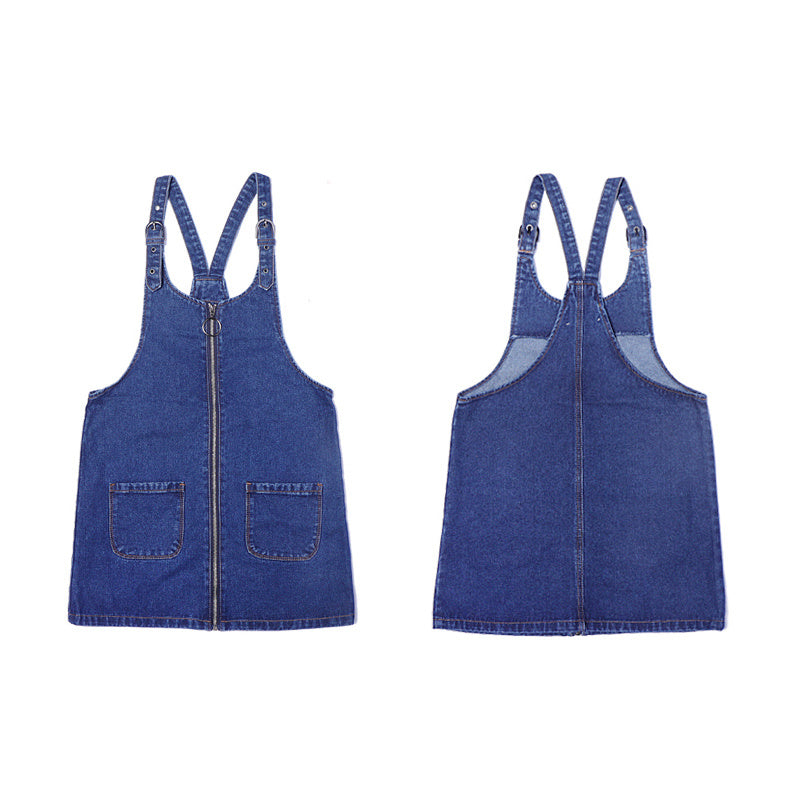 pretty fashion polyester blue denim dress women summer short dress