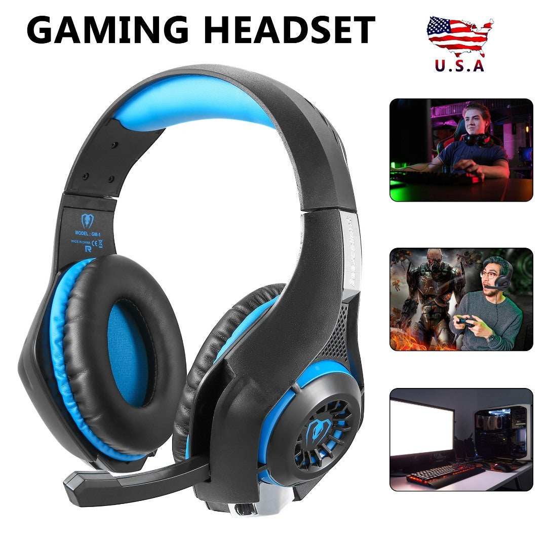 Free shipping 3.5mm Gaming Headphone Headset With Microphone For Nintendo PS4 Xbox One YJ