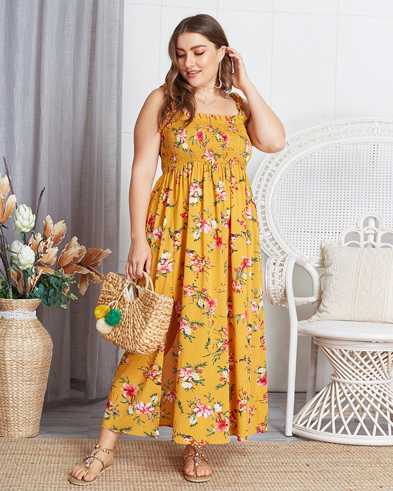 Original design dress Summer lady solid color