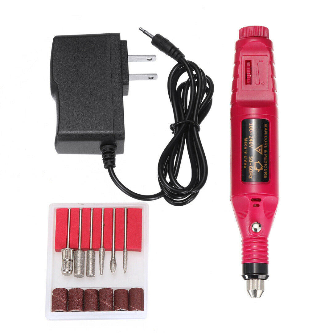 Free shiping Pro Nail Art Drill Electric Nail File Drills Pedicure Machine Manicure Tools Set