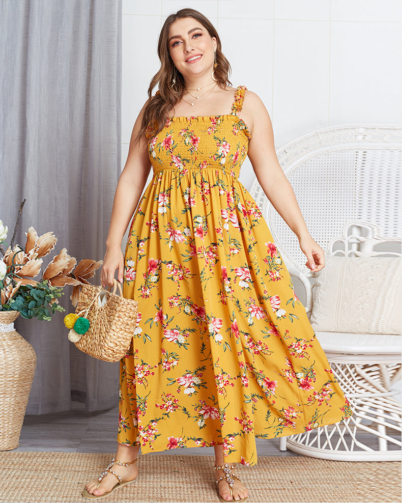 Original design dress Summer lady solid color