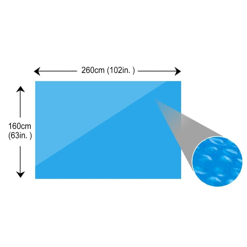 Swimming Pool cover 102 x 63 inch PE blue rectangle