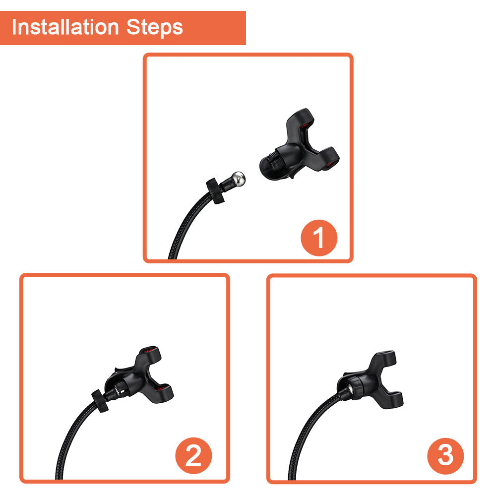 Cell Phone Stand Adjustable Height & Angle Phone Holder Flexible Long Arm Headboard Bedside Lazy Bracket Side Clamps Extend 4.3 Inch Suit For Live Broadcast, Online Class, Face Time, Zoom Meeting, Vid