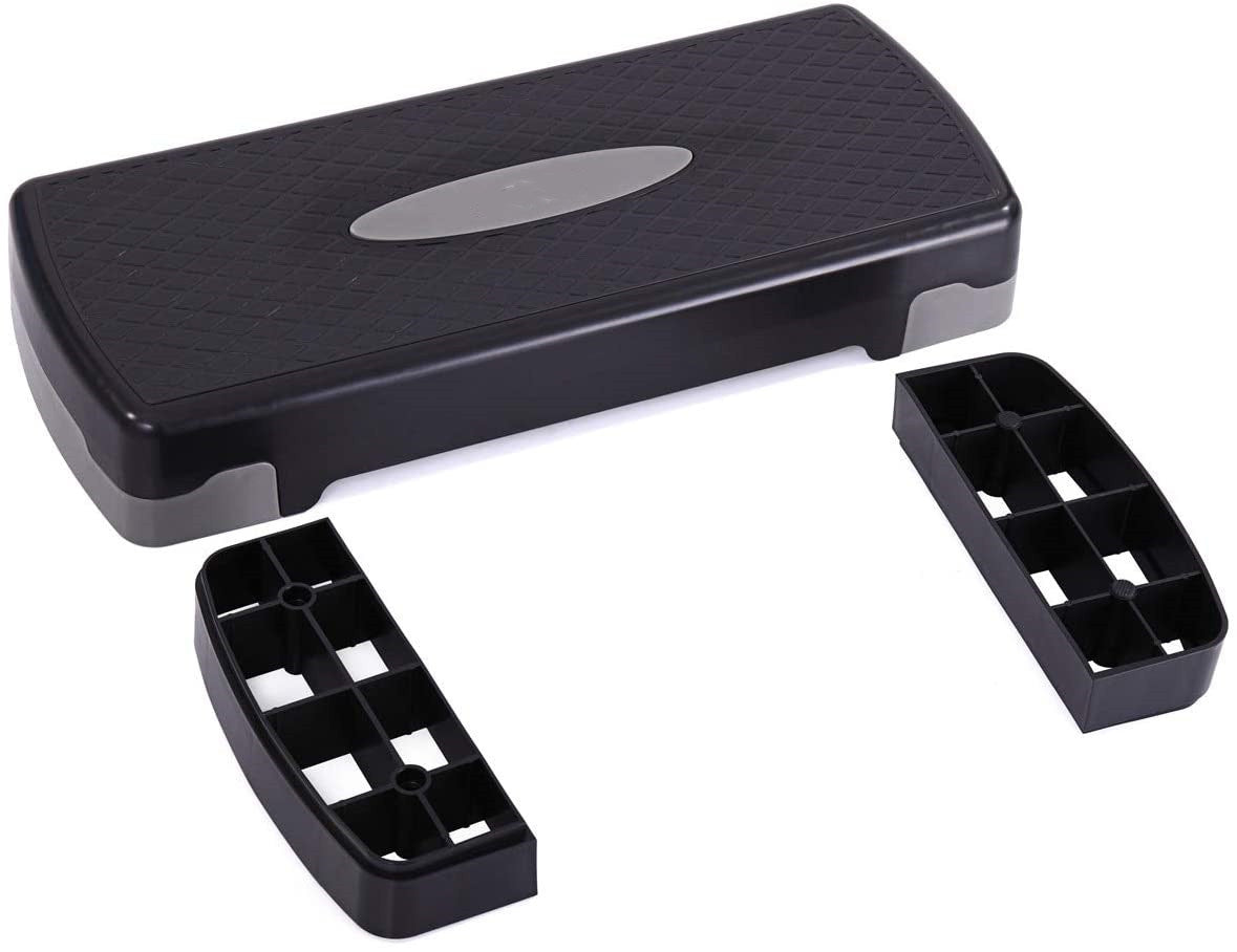 Free shipping New 27'' Fitness Aerobic Step Adjust 4" - 6" Exercise Stepper w/Risers Home Gym (Red&Grey) YJ