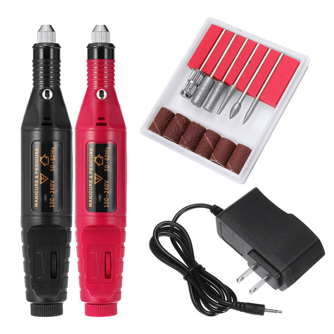 Free shiping Pro Nail Art Drill Electric Nail File Drills Pedicure Machine Manicure Tools Set