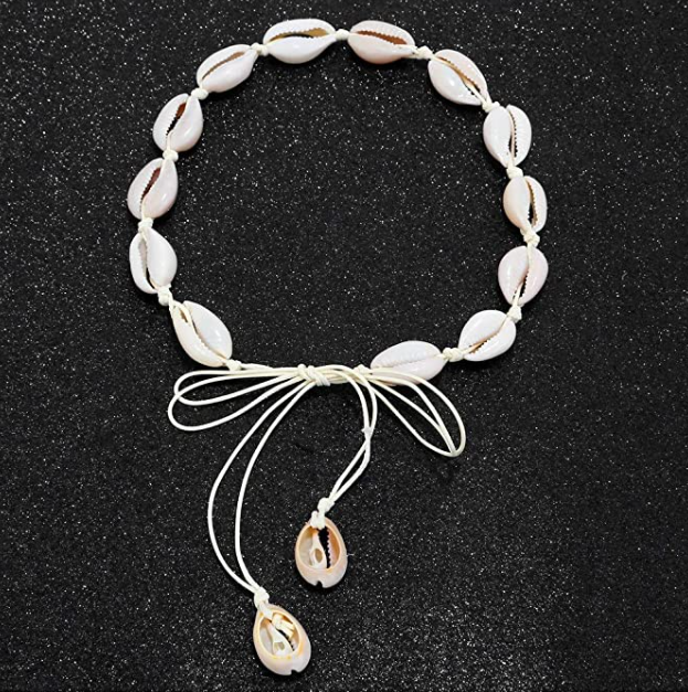 Free local delivery fashionHandmade Summer Beach Shell Conch White Velvet Rope Choker Necklace Adjustable Conch Shell Necklace Jewelry