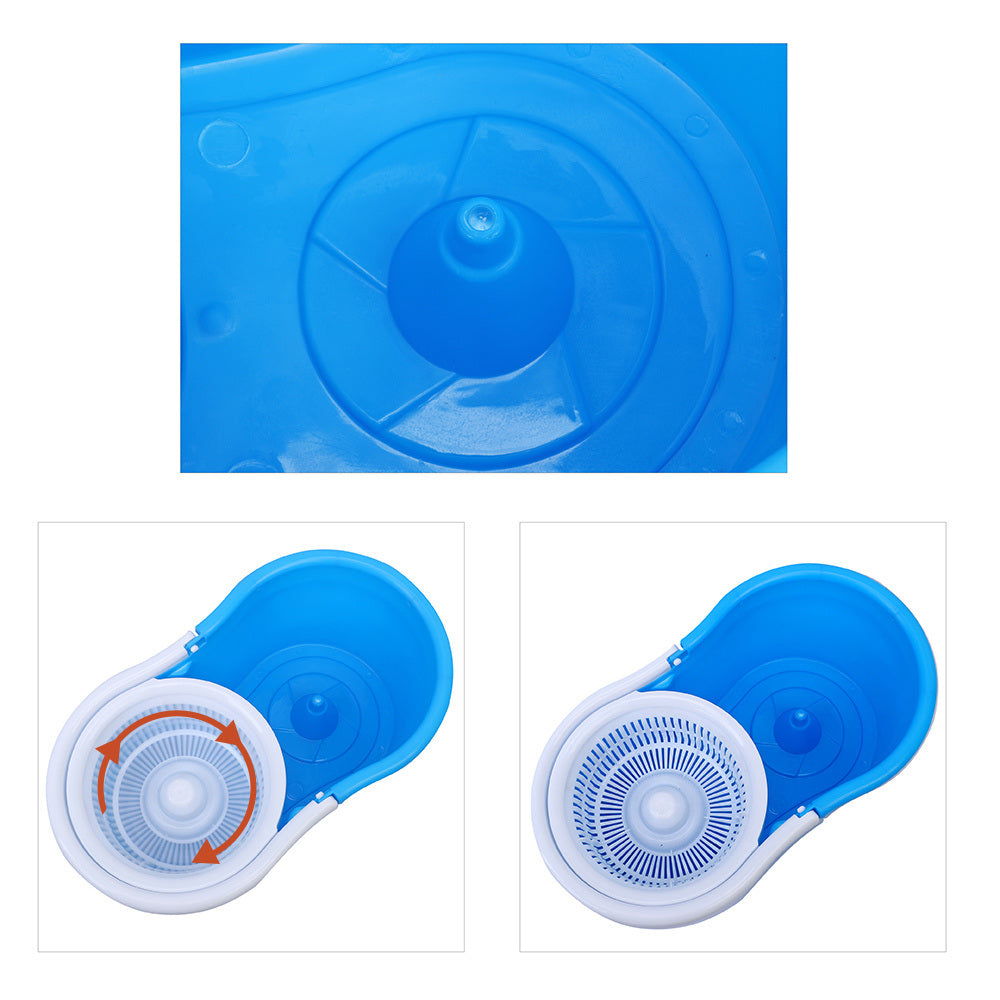 360° Spin Mop with Bucket Set Dual Heads Floor Cleaning System Home Clean Tools