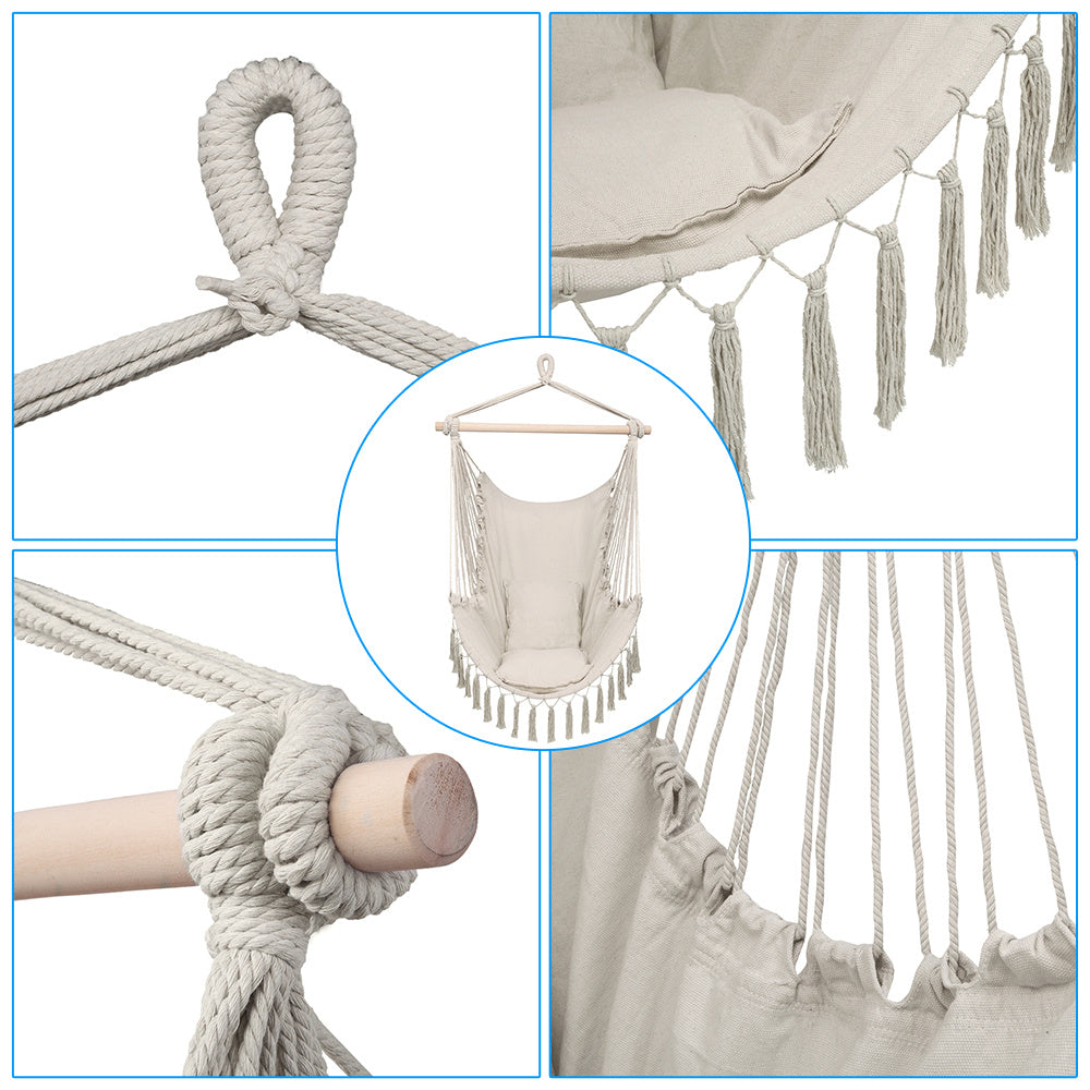 1.5*1.2m Tassel Plus Pillow Hanging Chair XH