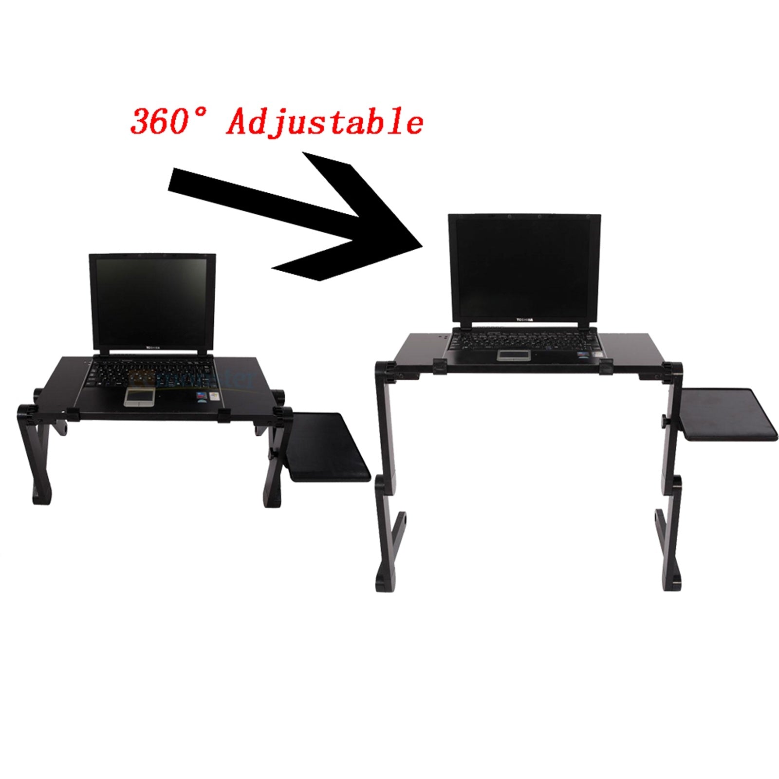 Free shipping Adjustable Laptop Stand, Portable Laptop Table Stand Ergonomic Lap Desk TV Bed Tray Standing Desk YJ