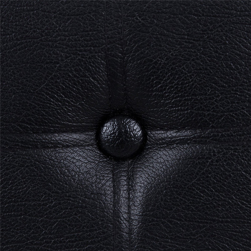 30" Folding Storage Ottoman Bench, Faux Leather Footrest for Living Room, End of Bed Bench with Padded Seat