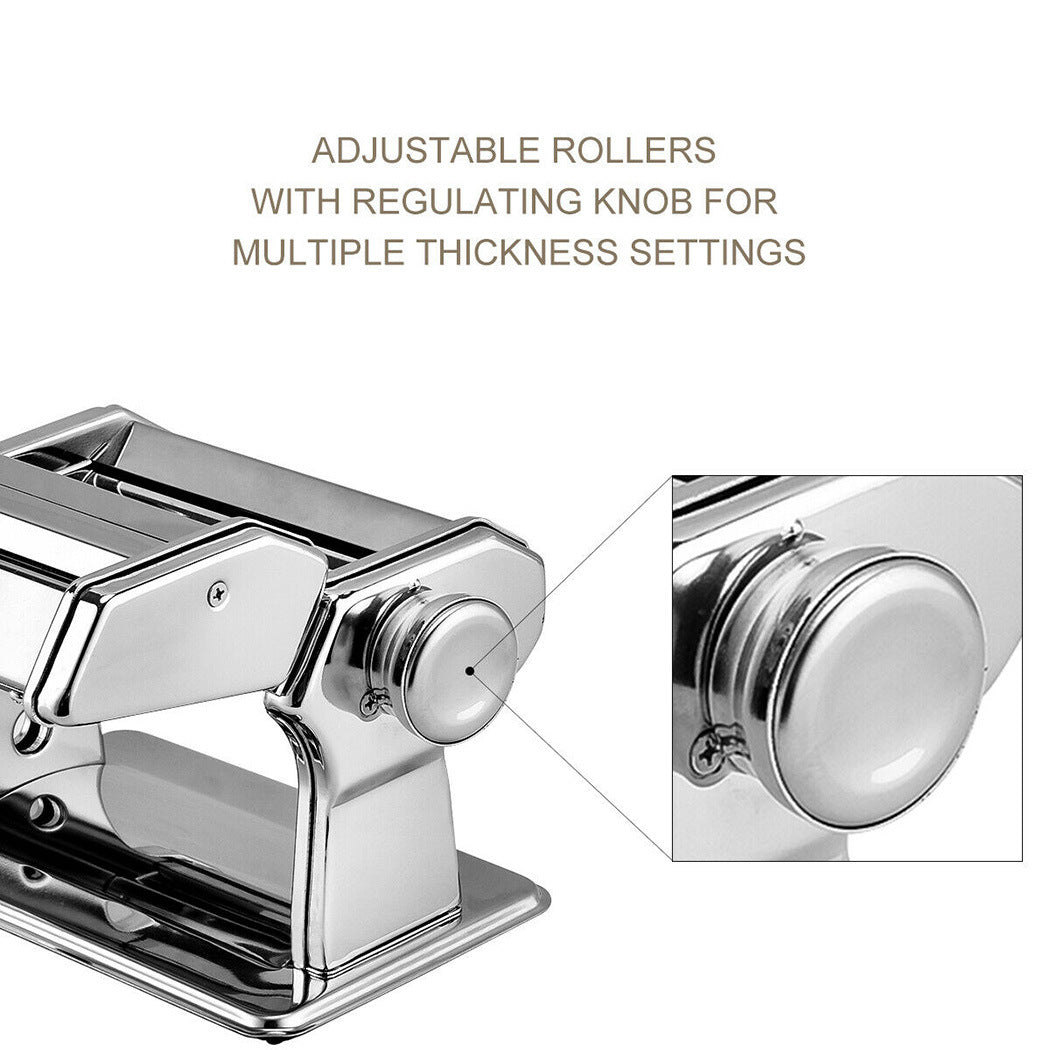 US stock Stainless Steel Manual Split Noodle Pressing Machine Noodle Roller Household DIY Noodles