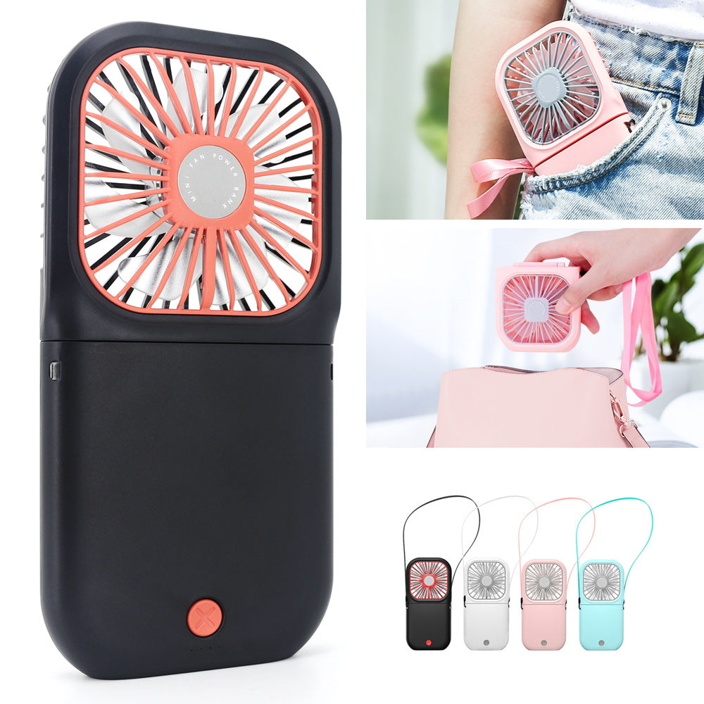 Free shipping 3000mAh Portable USB Rechargeable Hands-free Hanging Neck Folding Mini Fan for Office Dormitory Outdoor Sports Travel Cooler 3 Gears Adjustable Handheld Air Conditioner Summer Cooling