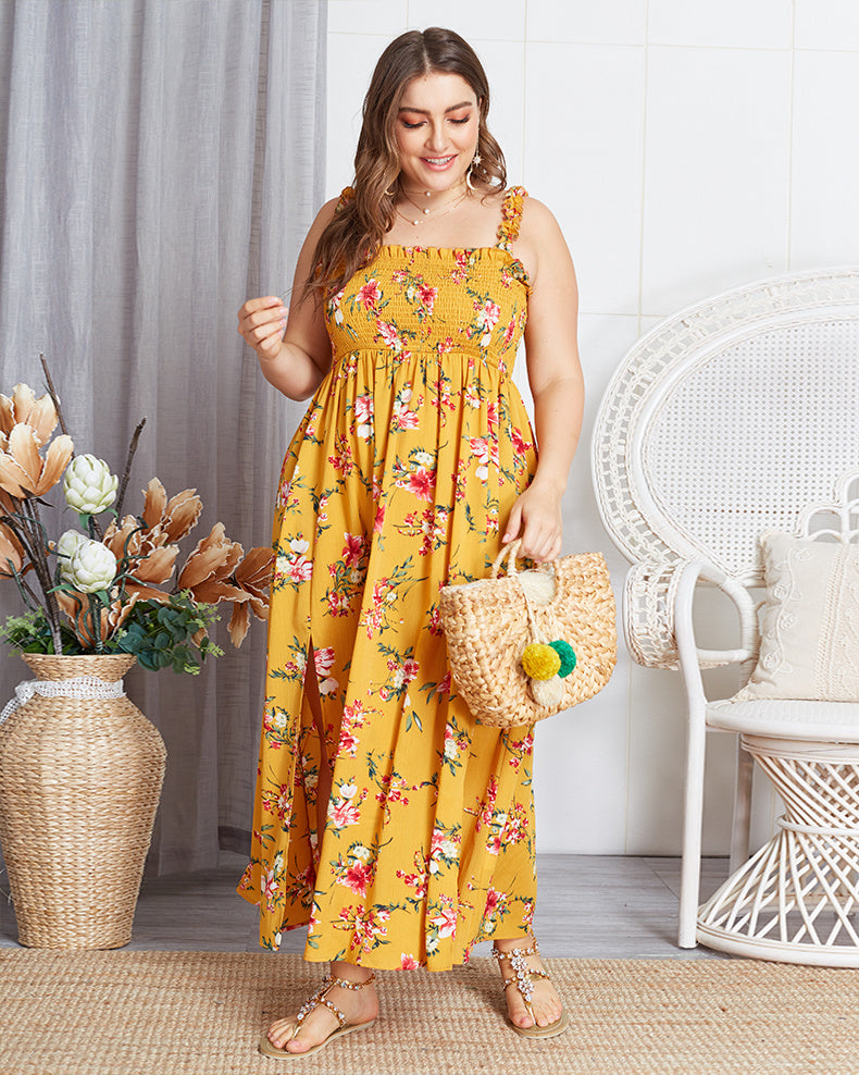 Original design dress Summer lady solid color
