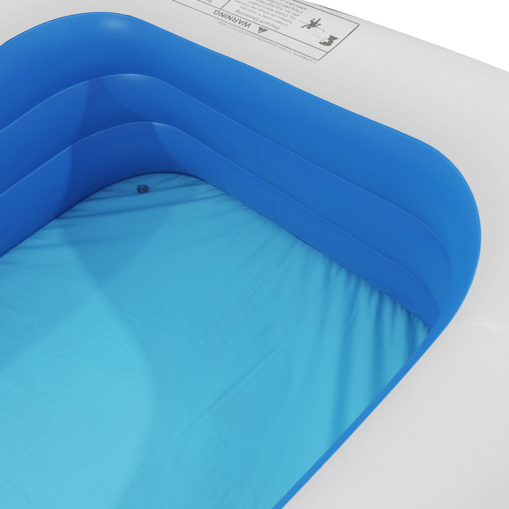 Free shipping 120*72*22in blue PVC cuboid with wall thickness of 0.3mm for inflatable swimming pool Full-Sized Family Kiddie Blow up Pool for Kids, Adults, Baby, Children, Thick Wear-Resistant Big YJ