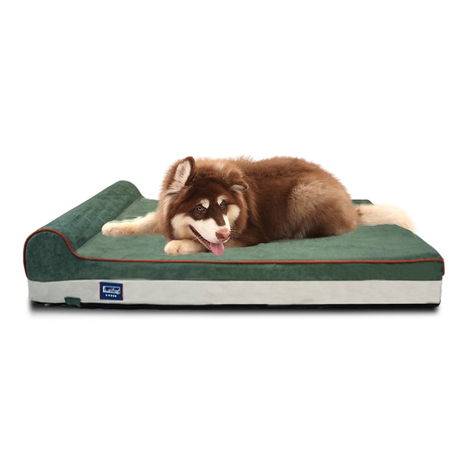 Orthopedic Memory Foam Dog Bed with Pillow and Durable Water Proof Liner & Removable Washable Cover & Smart Design, Extra Large