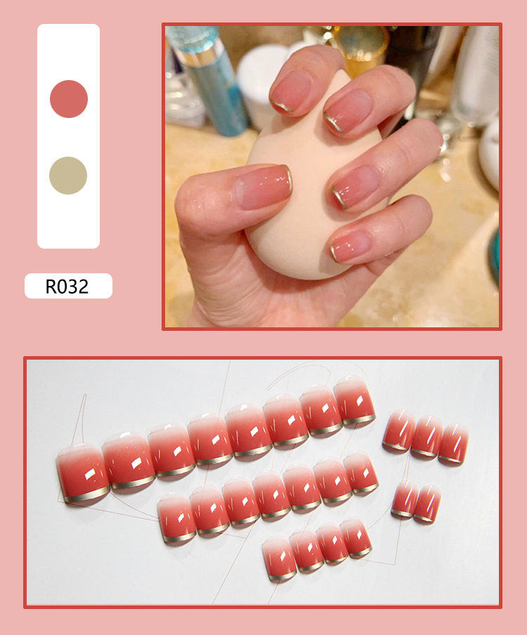 24Pcs Girl False Nails Fake Nails Art Accessory Full Cover Colorful Nail Tips Jelly Paste Directly