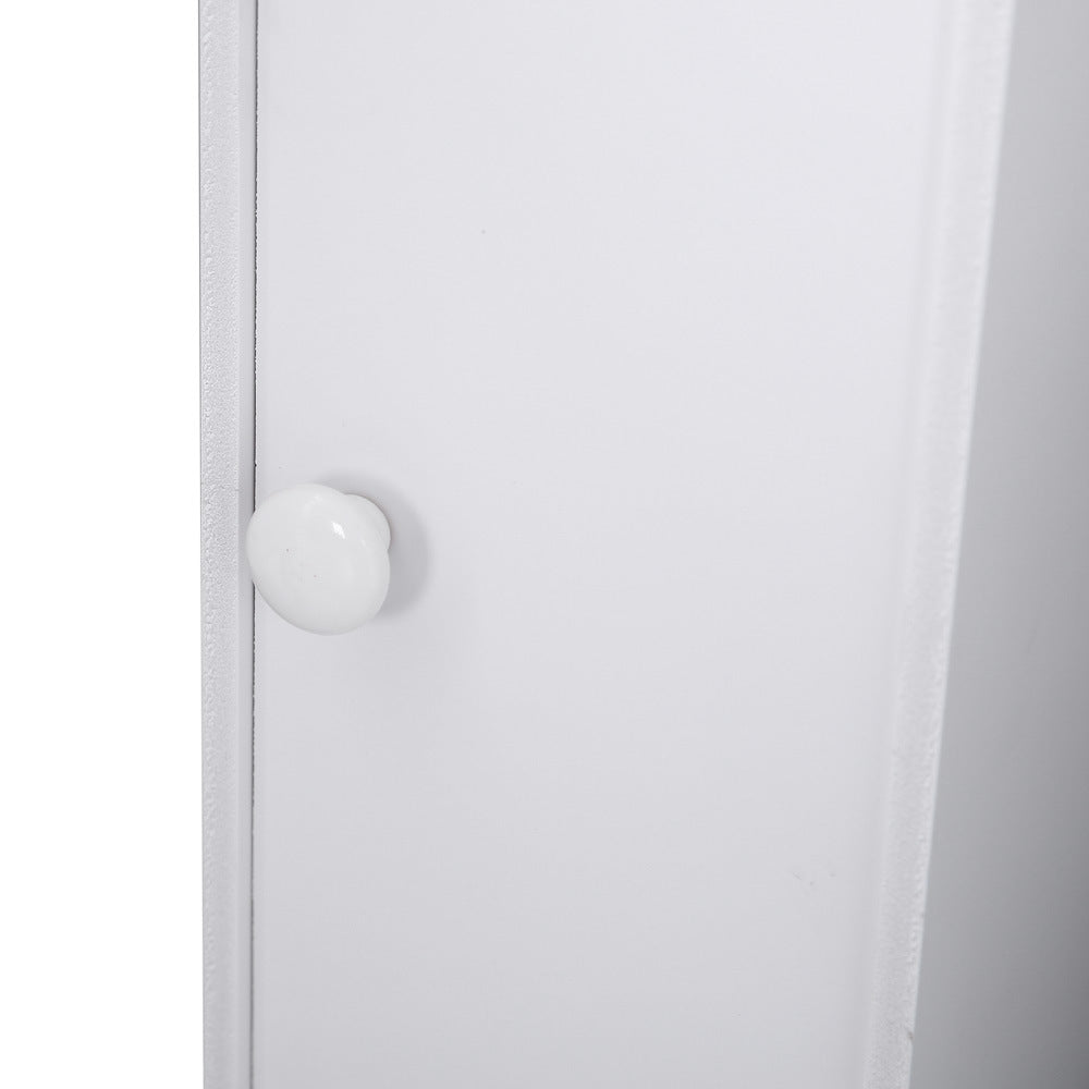 Narrow Cabinet for PVC Toilet Paper Towel with Paper Roll (19 x 19 x 77)Small Bathroom Storage Corner Floor Cabinet, Thin Toilet Vanity Cabinet for Paper Holder YJ