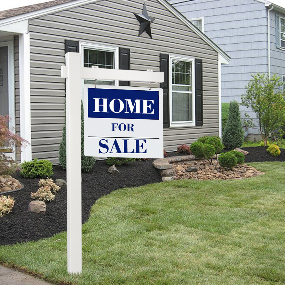 Free shipping Real Estate Sign Post with Flat Cap 6ft. (4"x 4"x 72") Realtor Yard Sign Post for Open House and Home for Sale