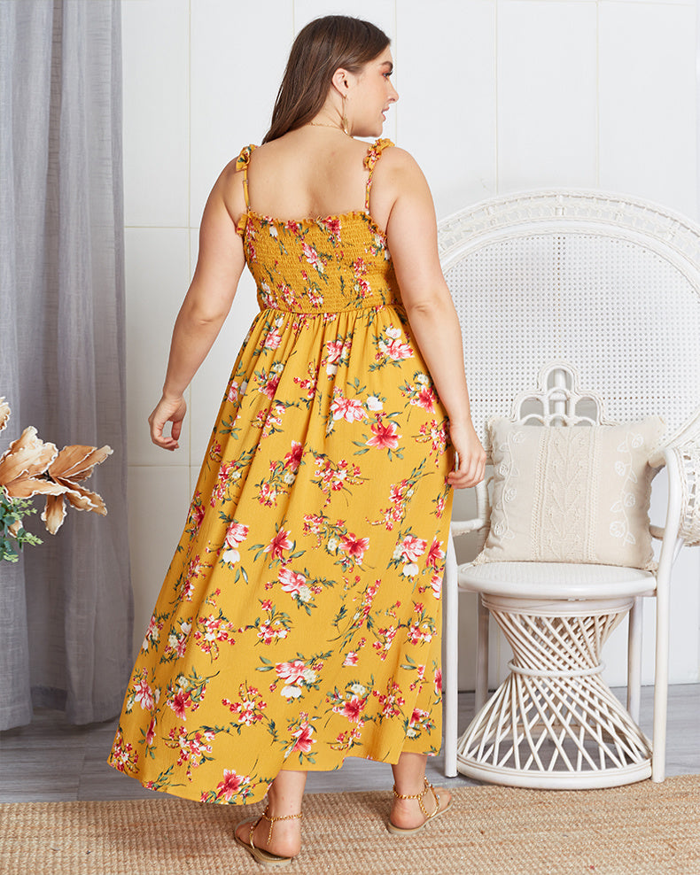 Original design dress Summer lady solid color