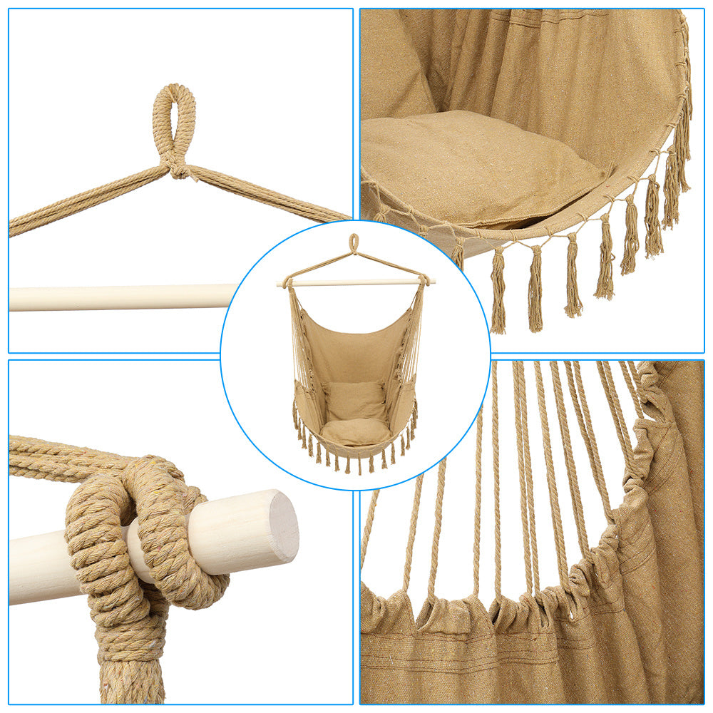 1.5*1.2m Tassel Plus Pillow Hanging Chair XH