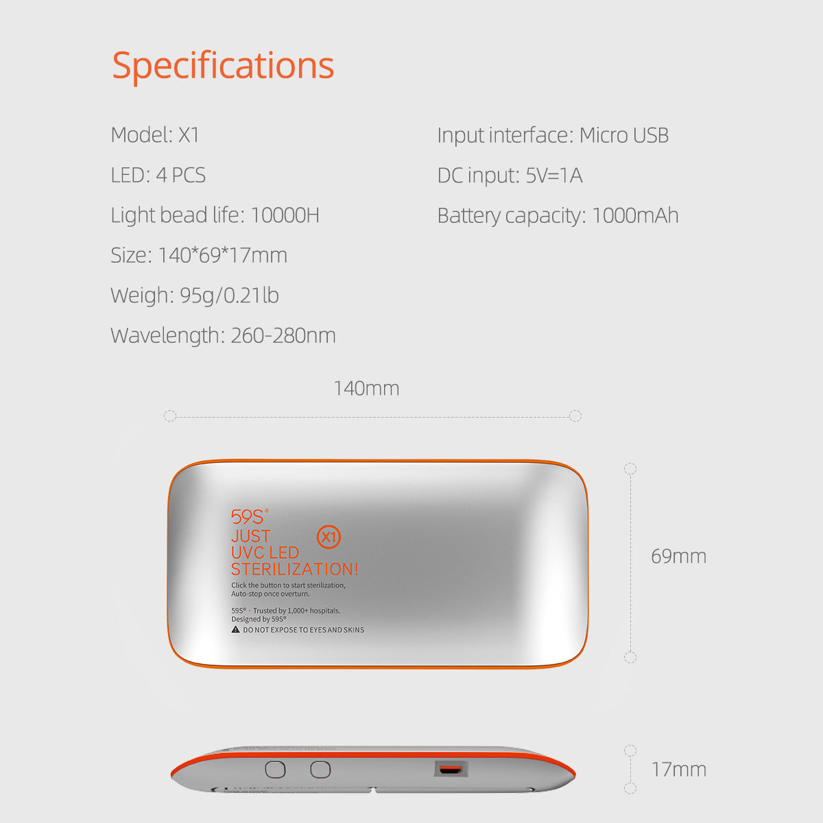 59S UVC LED Mini Sterilizer RT