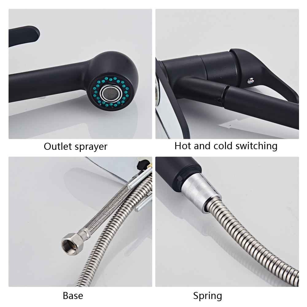 All Copper Kitchen Pull Chromeplate Faucet RT