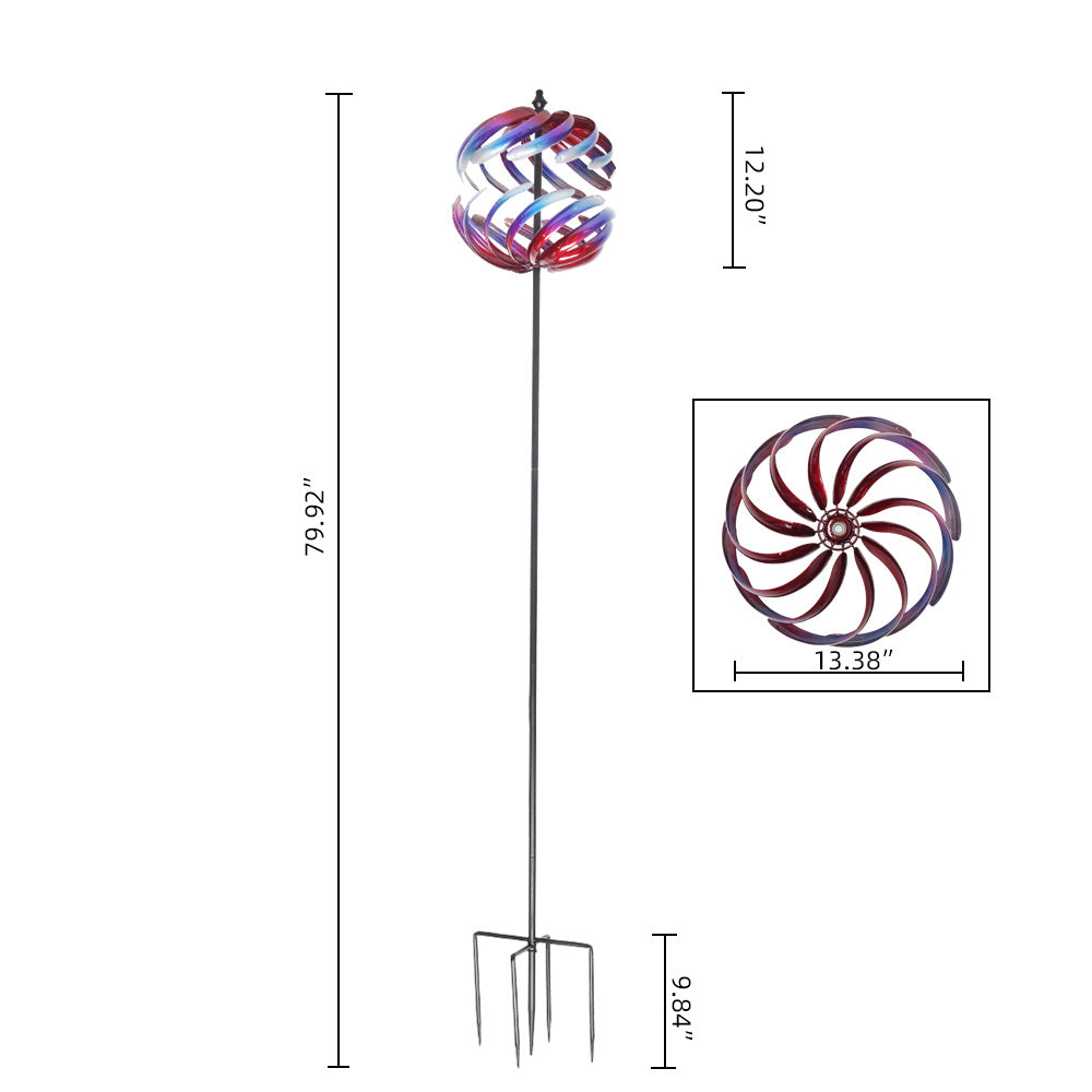 Free shipping Wrought Iron Windmill-3D Spherical Shape YJ