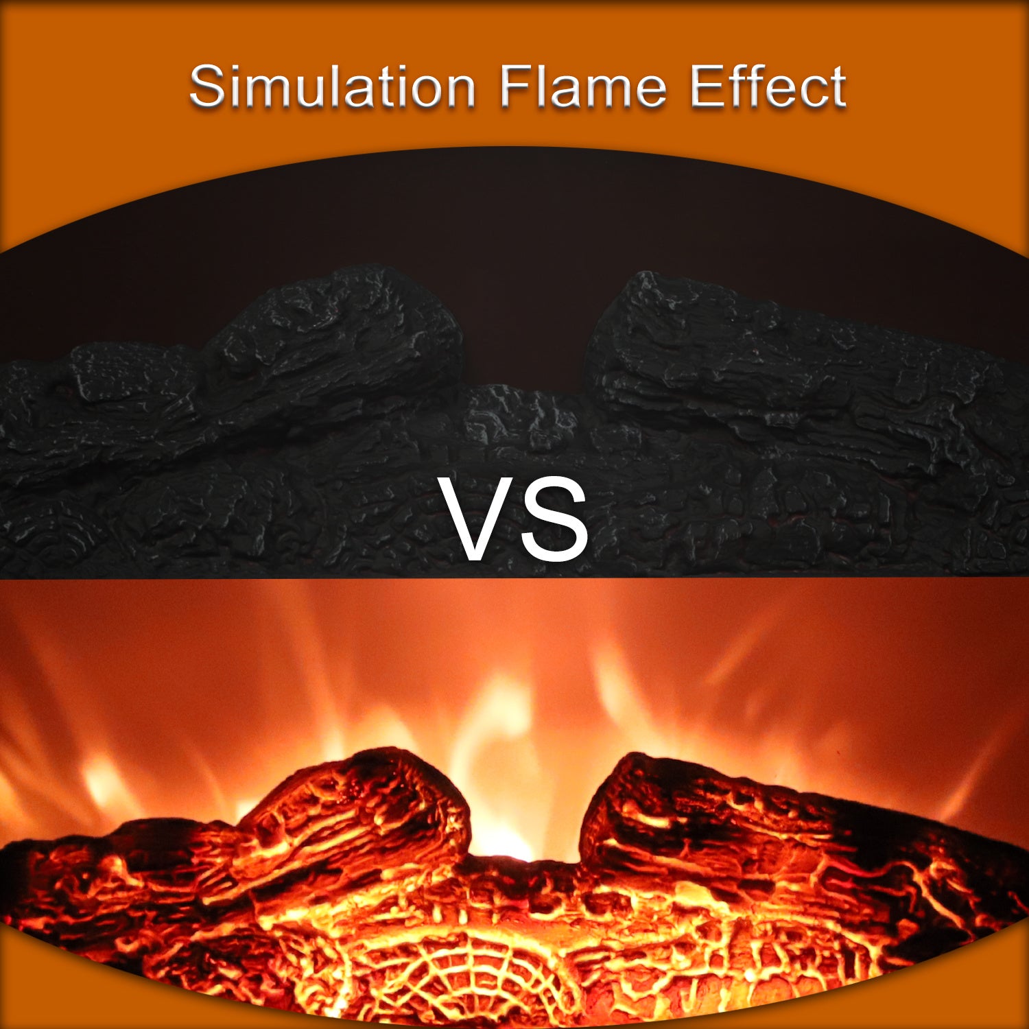 26 Inch 3DInfrared Mounted Electric Fireplace Insert Portable Indoor Space Heater 1400W