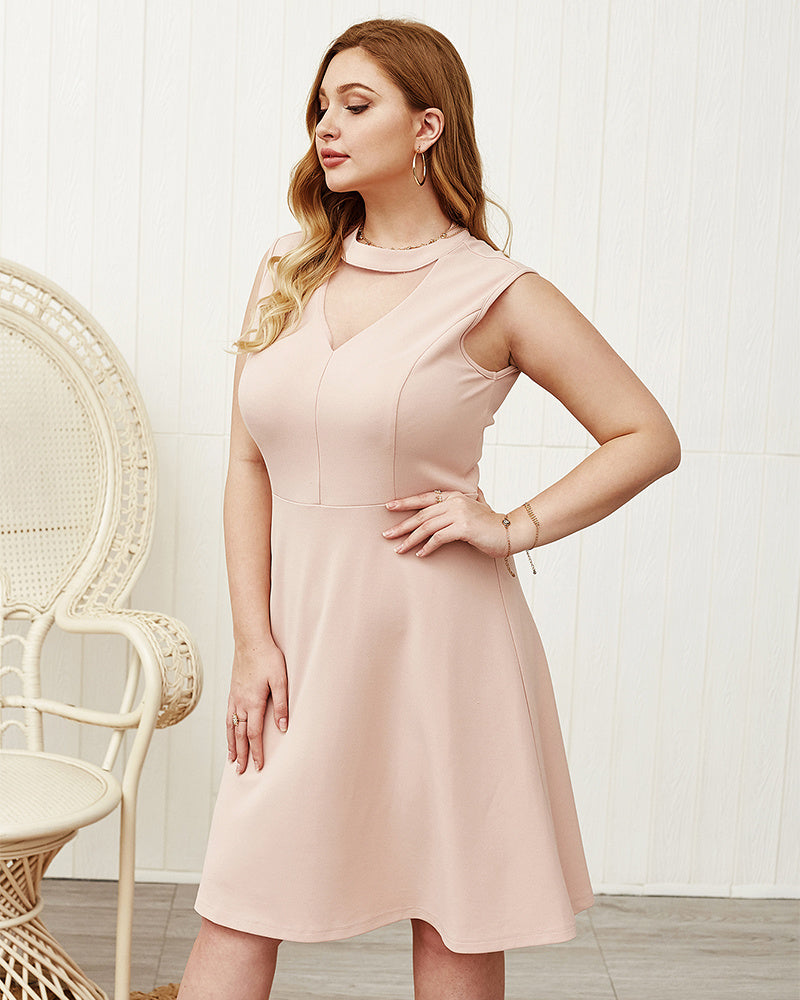 Original design dress Summer lady solid color