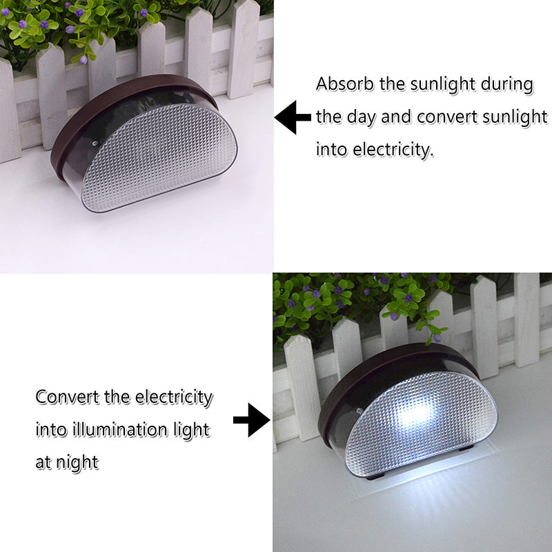 Upgraded 2LED Solar Fence Light White YJ
