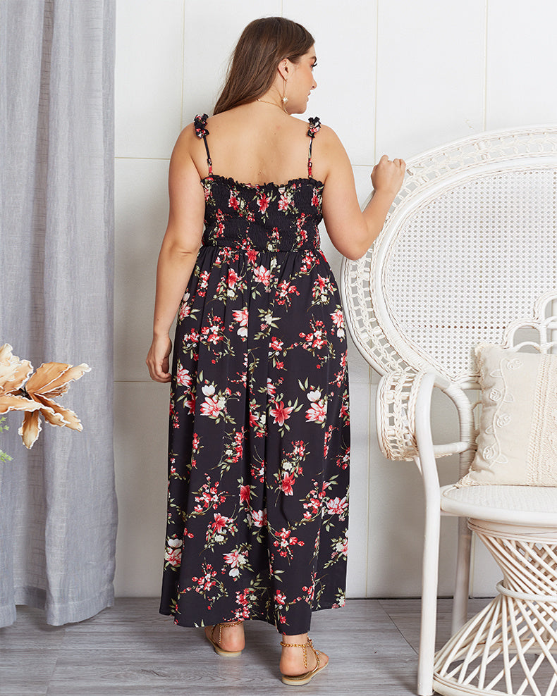 Original design dress Summer lady solid color